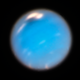 Neptune, with the dark vortex at top center.